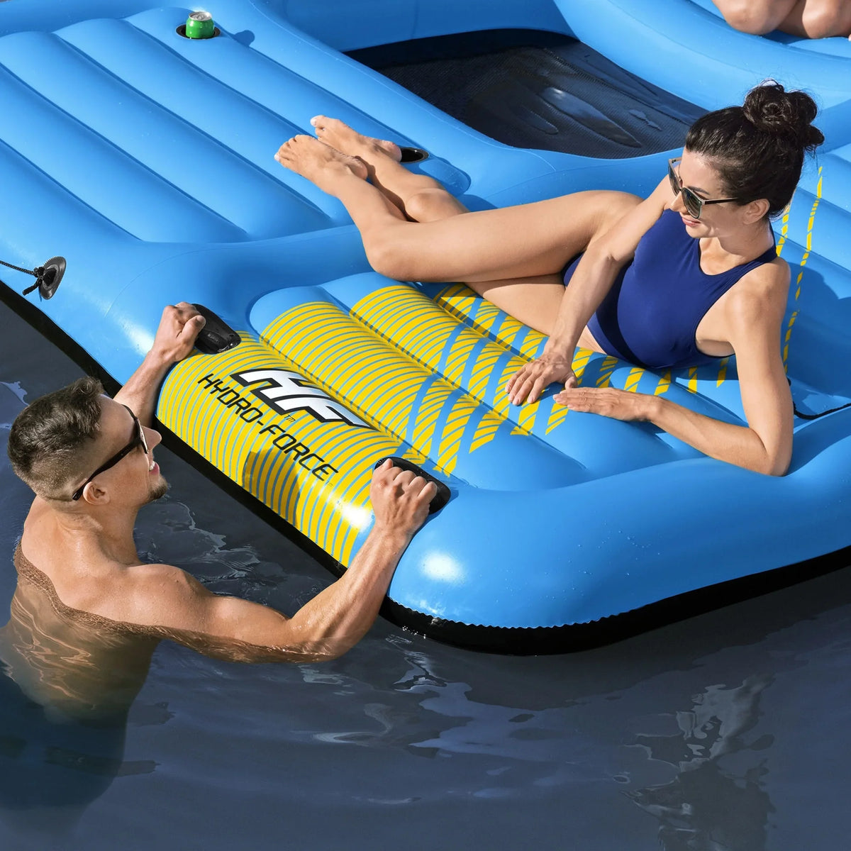 Bestway Blue Force Slide Activity 5 Person Island, Summer Inflatable Hydro