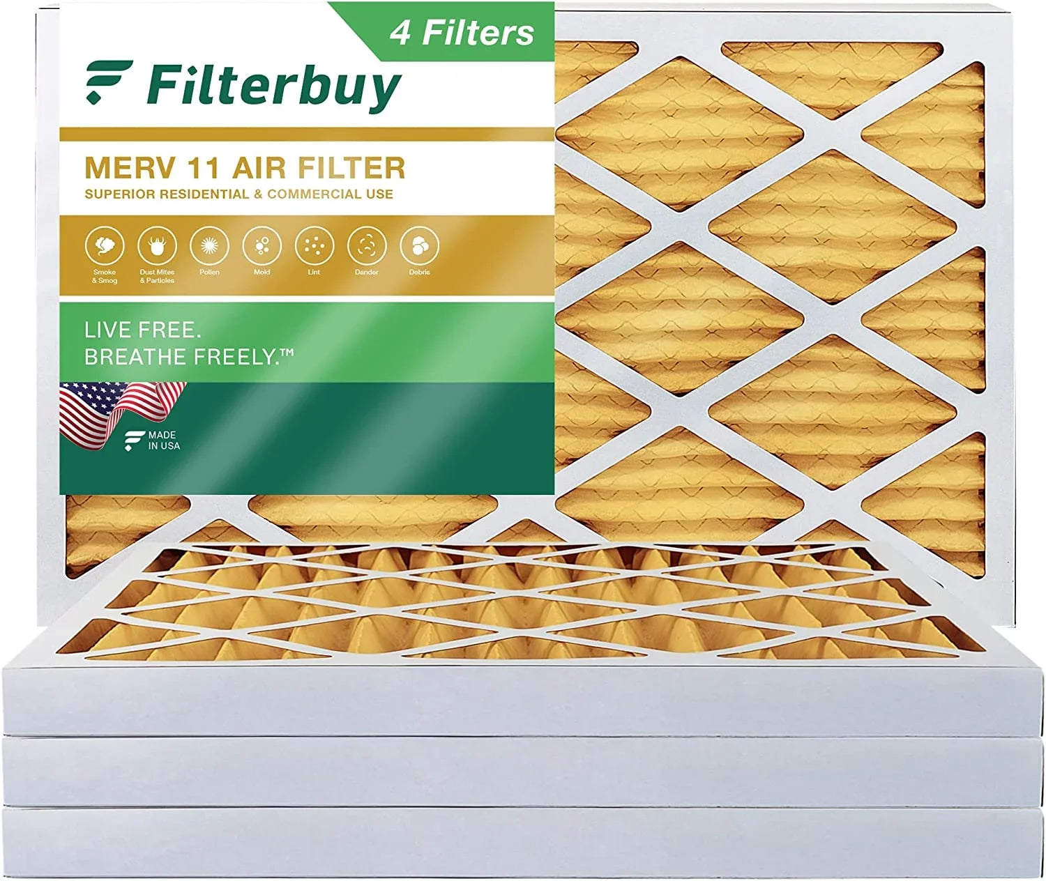 Pleated 12x36x2 Filterbuy Filters 11 Furnace (4-Pack) Air