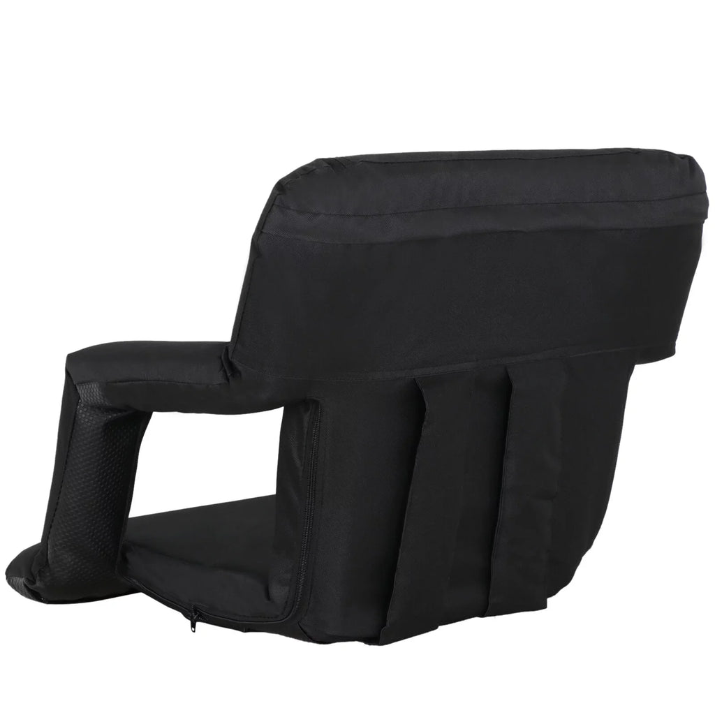 Chair for Black Portable Bleacher ZenSports Seat Reclining 6 2PCS Stadium Positions