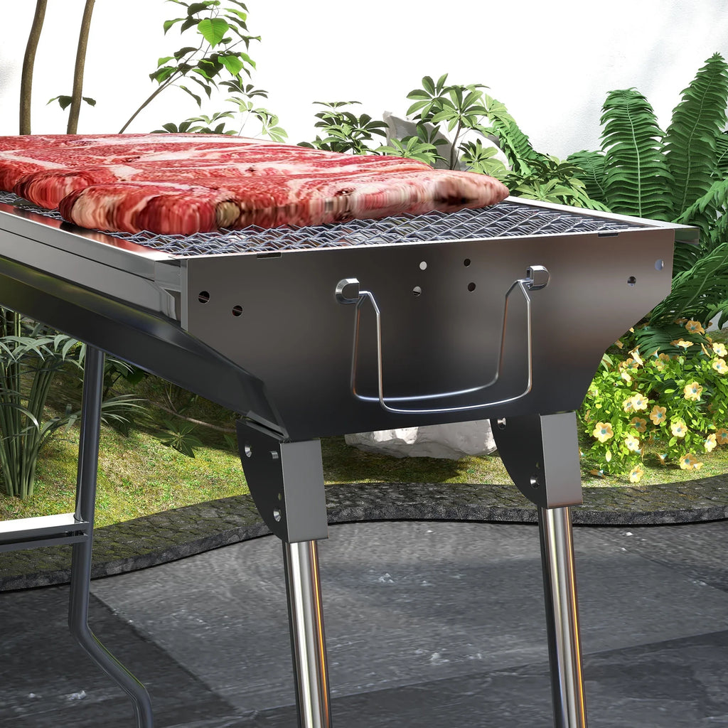 Grill Charcoal Portable Rack for Steel Picnic,Party Folding Outdoor Grill Grill,Stainless