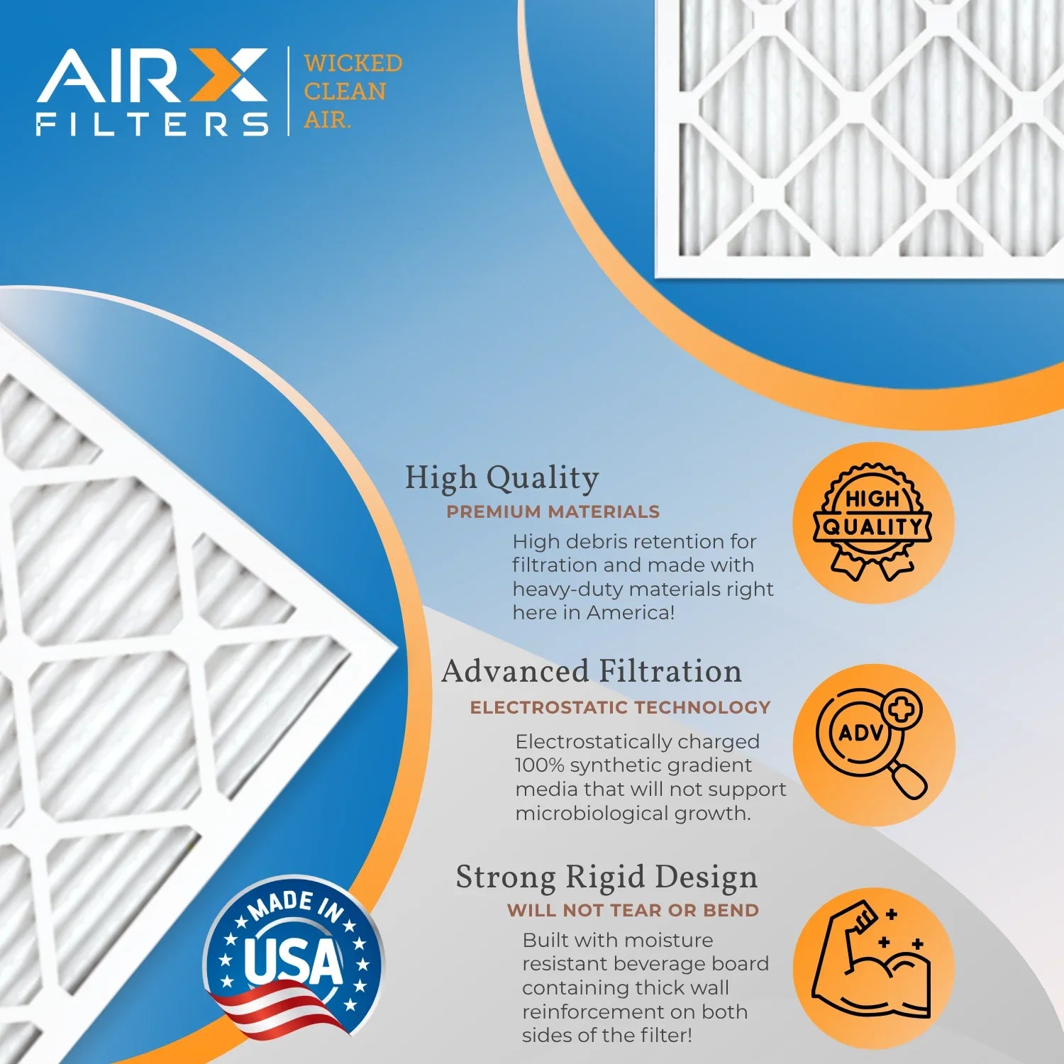 by . 16x18x1 Comparable 1200 16x18x1 Pleated Conditioner Filter Premium & Air 11 to Electrostatic Air Filters Furnace Pack 6 Made 1000, 7 Filter