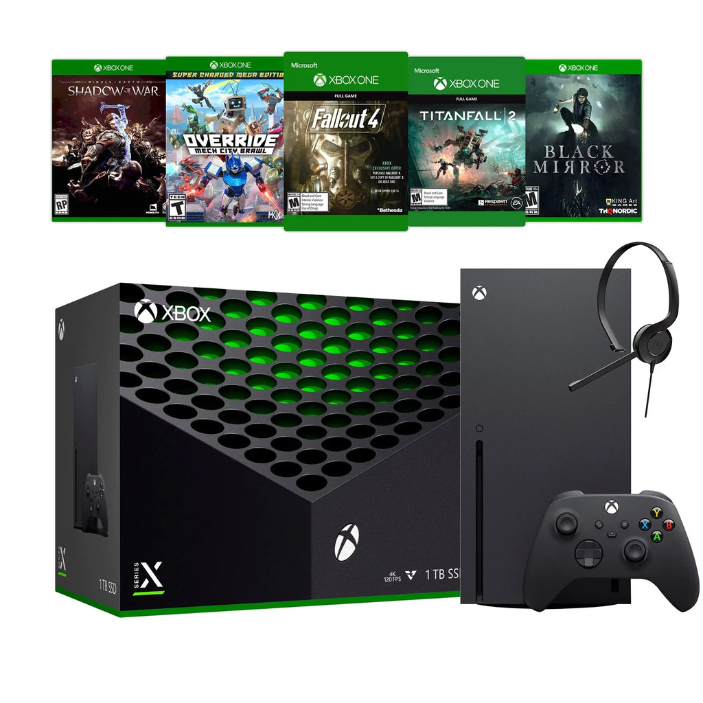 Headset Xbox Bundle Five Flagship Chat X Games and with Latest Xbox Console 1TB Series