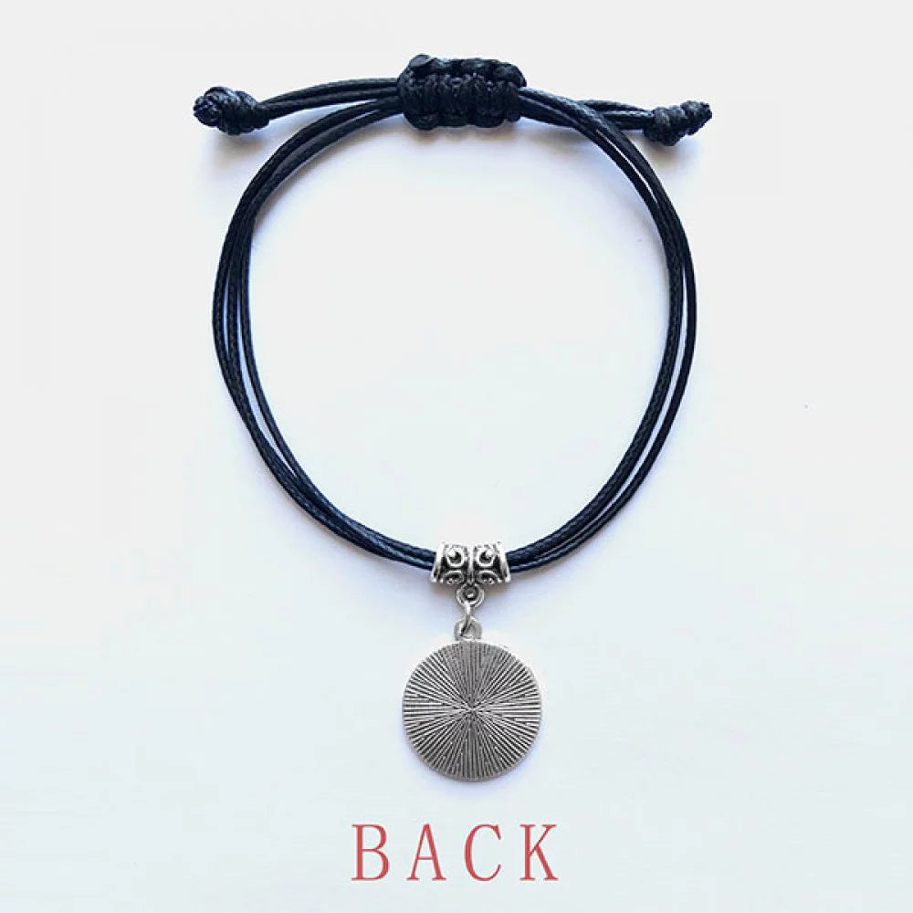 Amusement Wristband Black Roller Rope Facilities Coaster Leather Bracelet Jewelry Park