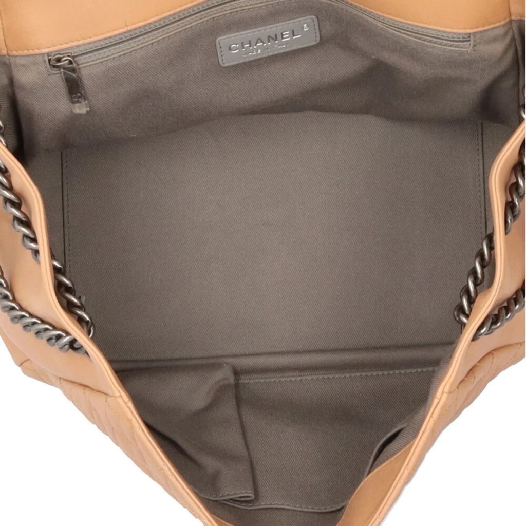 Ladies Leather (Good) Pre-Owned Shoulder Beige Boy BRB10010000013292 Chain Bag