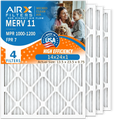 4 Pleated Premium . Made Air Filters 1000, Filter to Air Filter Comparable & 1200 11 7 Electrostatic 14x24x1 Pack 14x24x1 Conditioner Furnace by