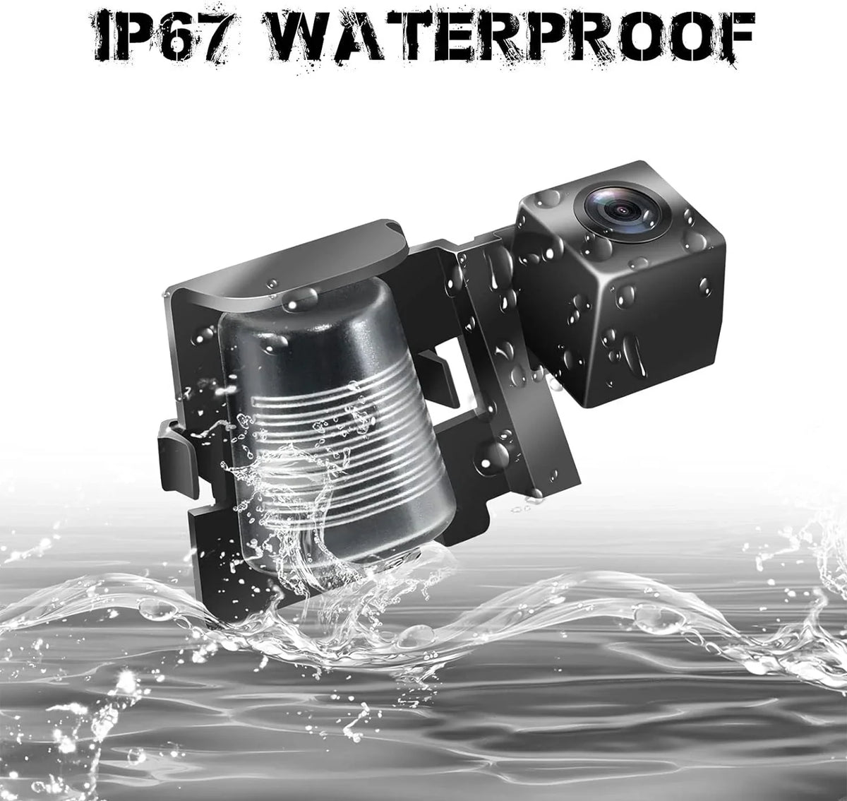 on Jeep 170° Parking RED Plate Aftermarket Backup Bracket Wide License Camera Vision 2007-2018 Camera JK WOLF for Wrangler Mouting Waterproof View Reverse Rear