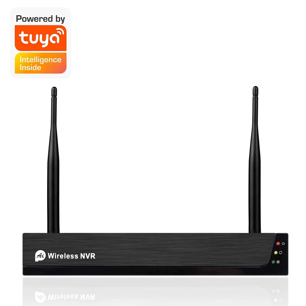 Motion 8CH Remote Hard exterior 8PCS Night with Tuya NVR No Smart Indoor MIXFEER Cameras Alert, Access, CCTV System, Camera 1080P Wireless Vision, 2.0MP 1080P 8Channel App 1080P IP + Drive