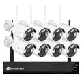Motion 8CH Remote Hard exterior 8PCS Night with Tuya NVR No Smart Indoor MIXFEER Cameras Alert, Access, CCTV System, Camera 1080P Wireless Vision, 2.0MP 1080P 8Channel App 1080P IP + Drive