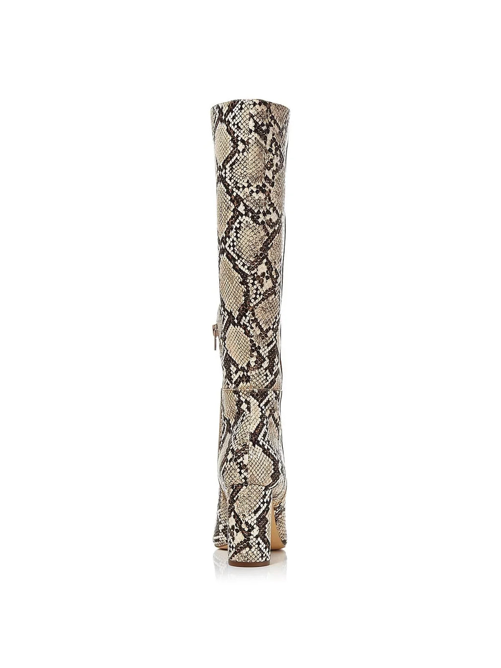 Aqua Leather Medium Beige Maria Womens Knee-High Heel 7.5 Boots Block