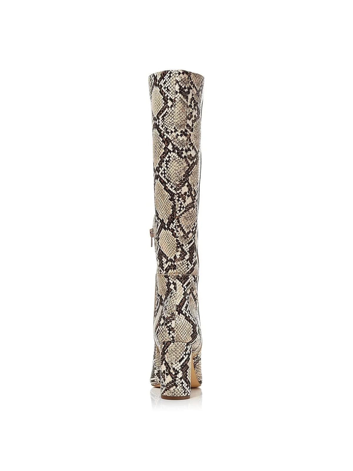 Aqua Leather Medium Beige Maria Womens Knee-High Heel 7.5 Boots Block