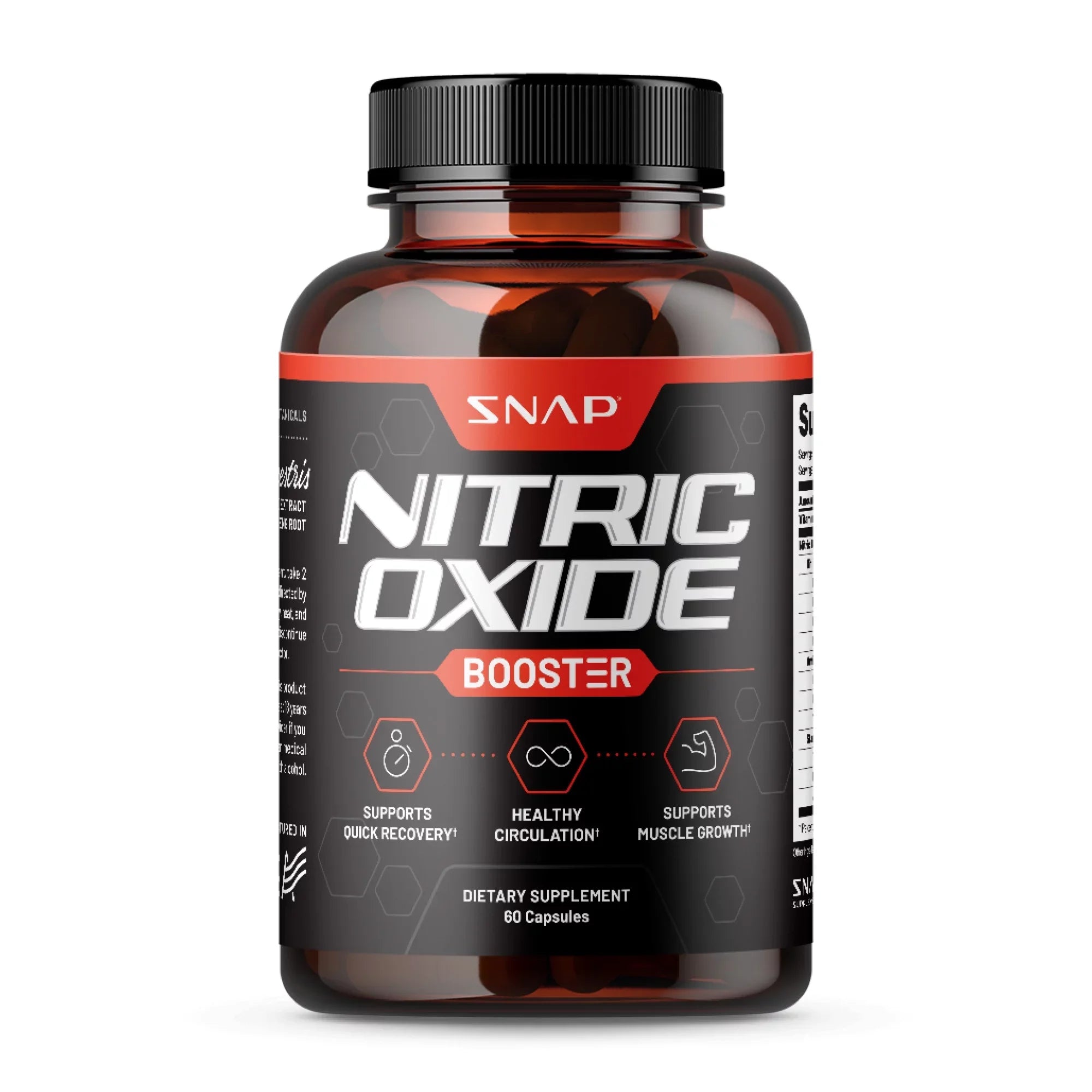 60 Supplement Oxide 90 Nitric Bundle, Health Capsules Snap Supplements and + Heart Booster