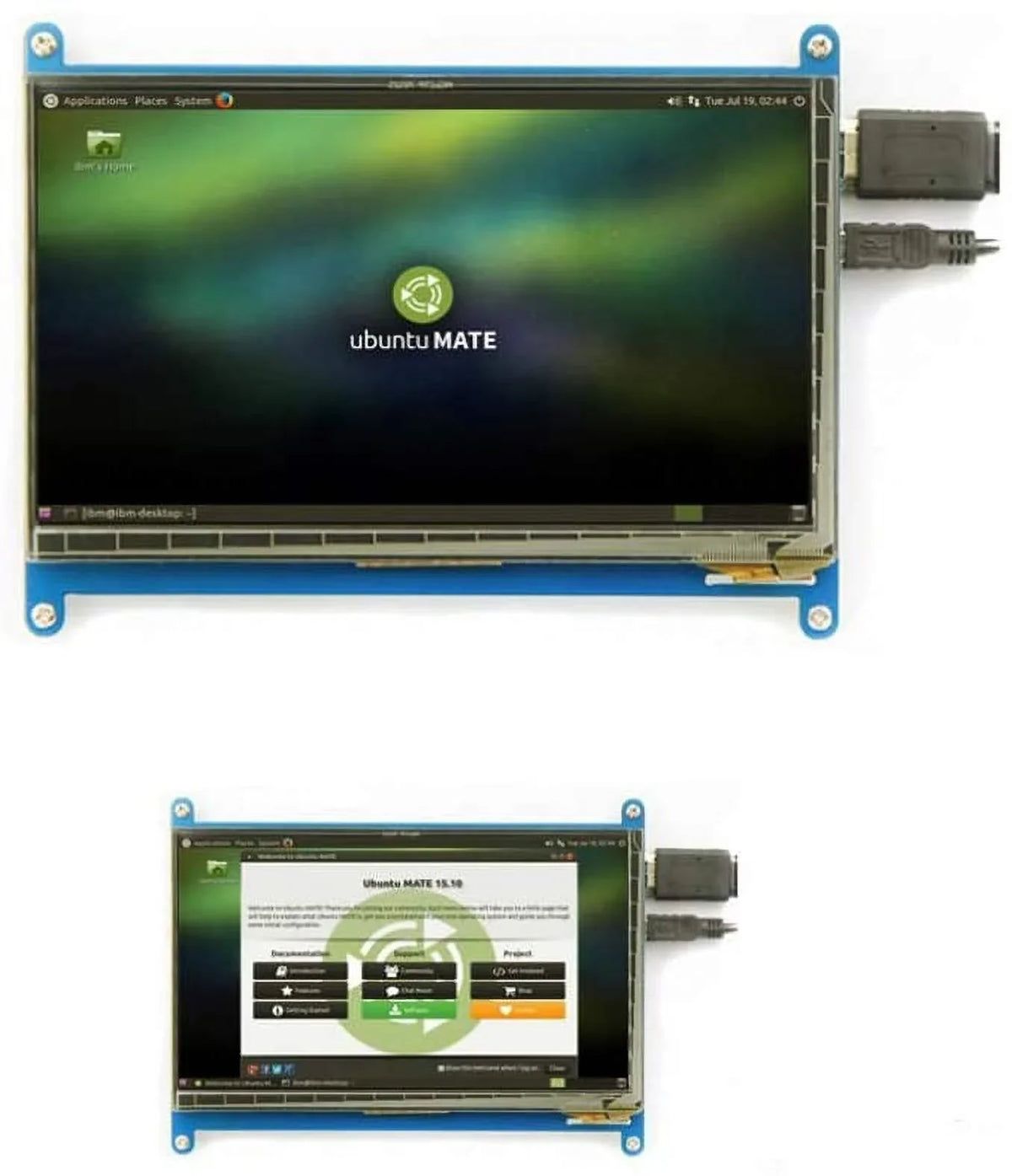 Screen Display Pi Monitor HDMI Treedix 3B+/4B LCD Compatible 7 Raspberry Module Touch 1024x600 with inch Capacitive