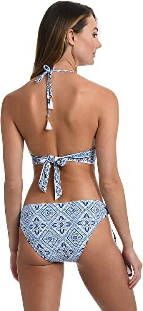 Women's Top Bikini 12 Breeze Blanca Blue Halter Size La