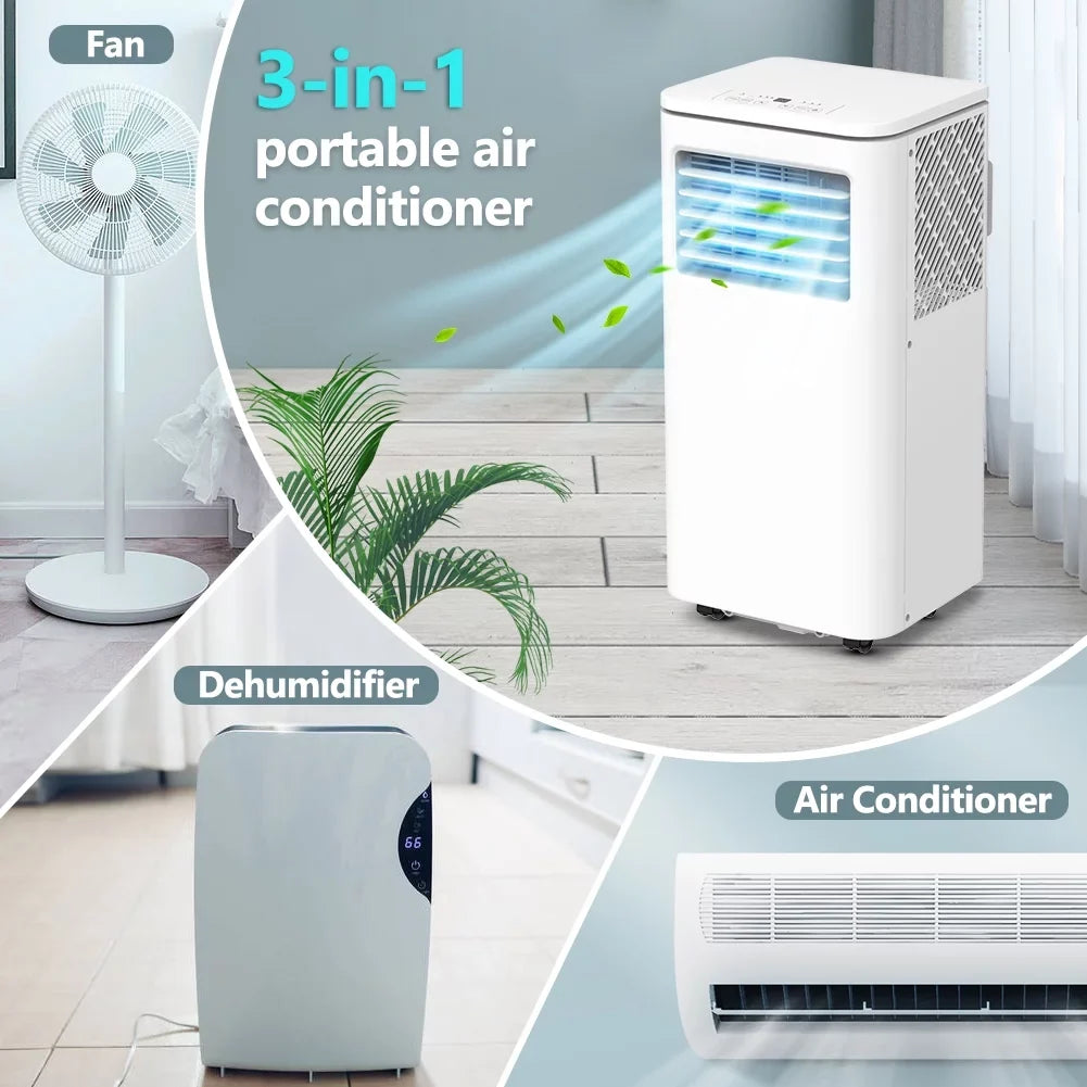 LifePlus Fan Kit Indoor Dehumidifier Conditioner Window Remote Unit W/ NPL-06C Air AC Bedroom Portable BTU Room 10,000 Freestanding