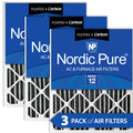 Carbon Pleated Plus Air Nordic Filters Pack 12 3 Furnace 20x20x2 Pure