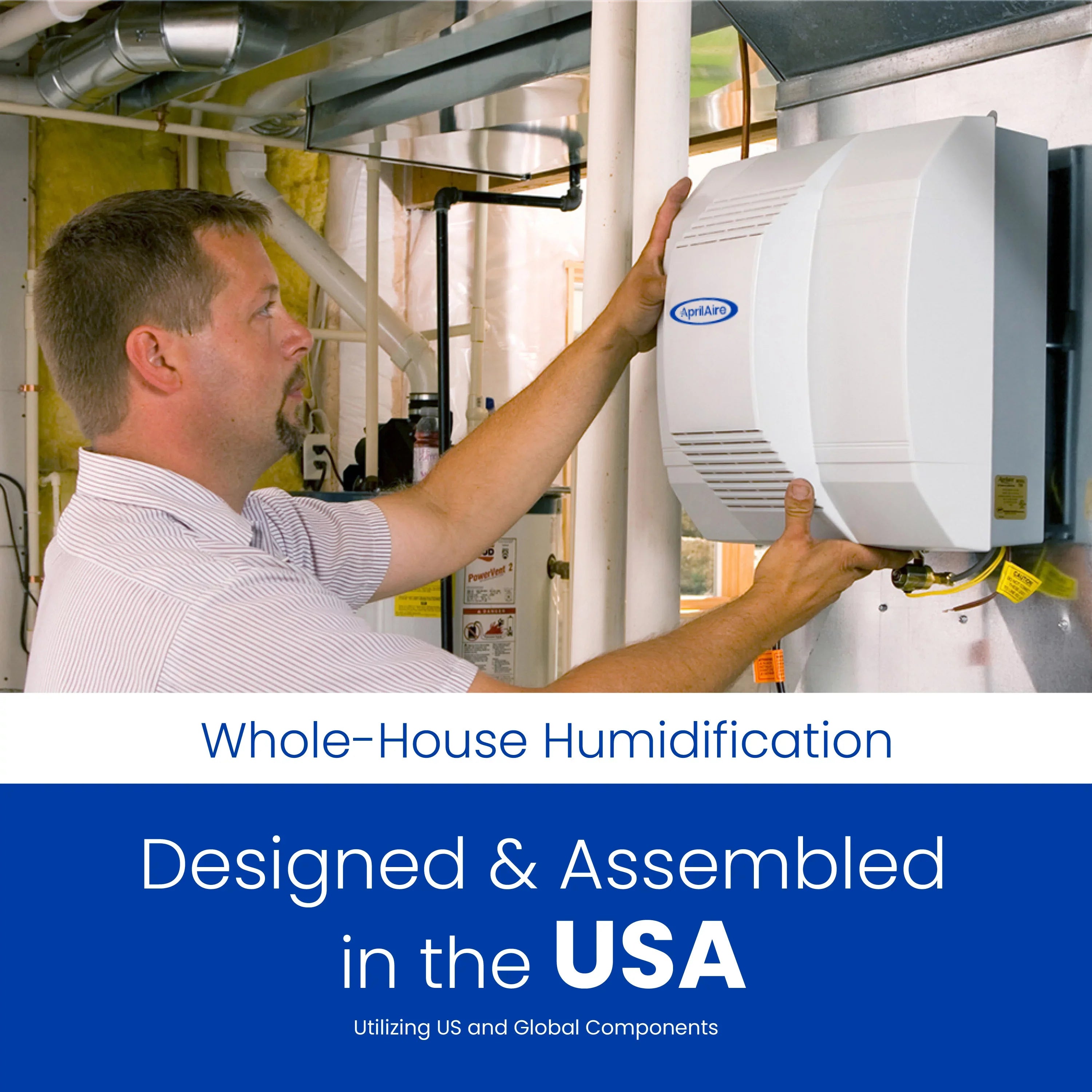 up Capacity Fan-Powered Humidifier 4,200 to for Humidifier Ft. Furnace Homes - Sq. Automatic 700 AprilAire Large - Whole-House