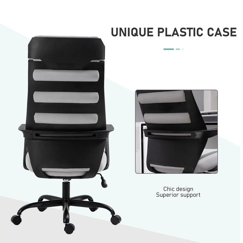 with lb. 26.75 Swivel Vinsetto Height, & Capacity, 275 Adjustable Chair Grey in Executive