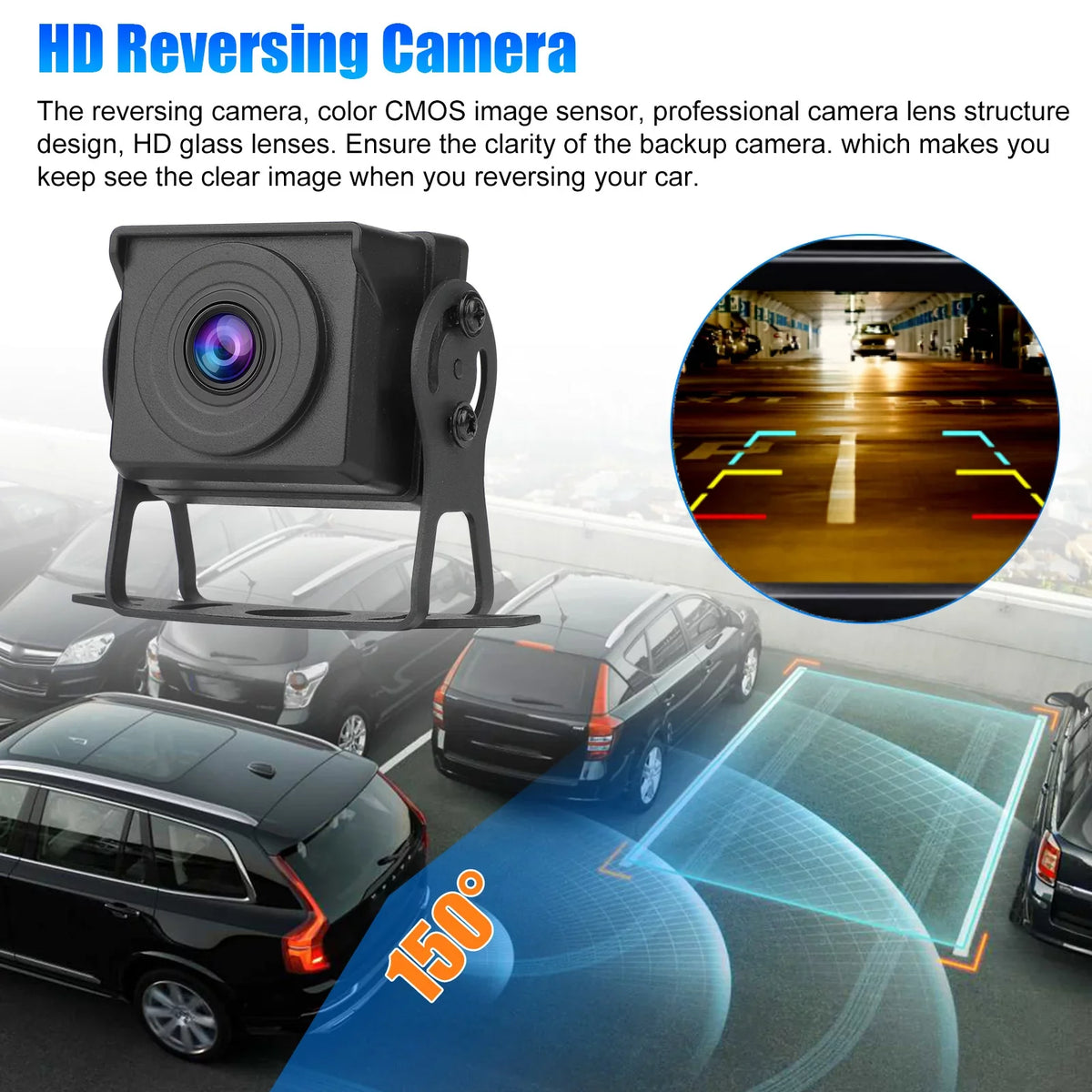 View Monitor Kit, Backup Monitor Reverse Night Waterproof TSV with Camera 1080P Rear Kit Vision, Camera