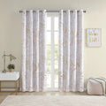 Printed 50x84" Metallic Total Intelligent Grommet Blush/Gold, Blackout Top Design Marble Curtain, Rebecca