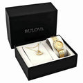 Ladies Gold Bulova 97X104 Watch Dial Swarvoski Crystals