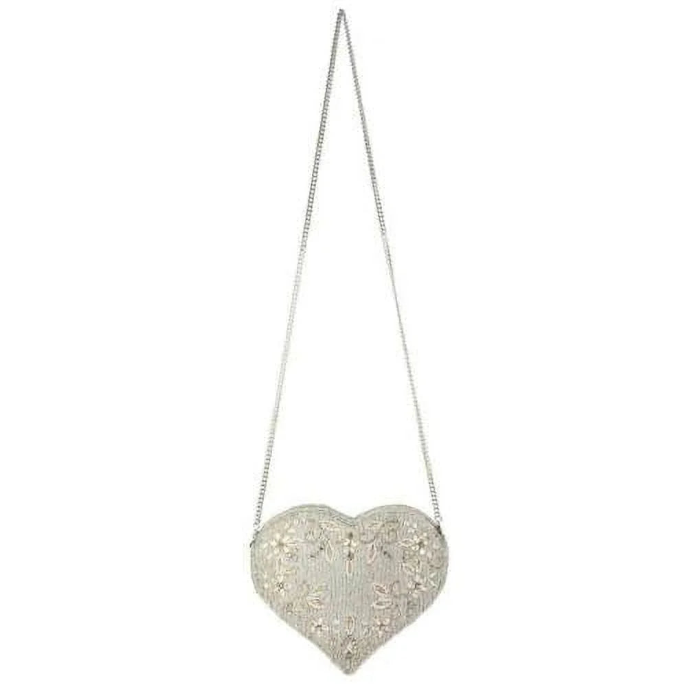 Handbag Love Silver Beaded Heart Frances Mary spring of Spark Crossbody