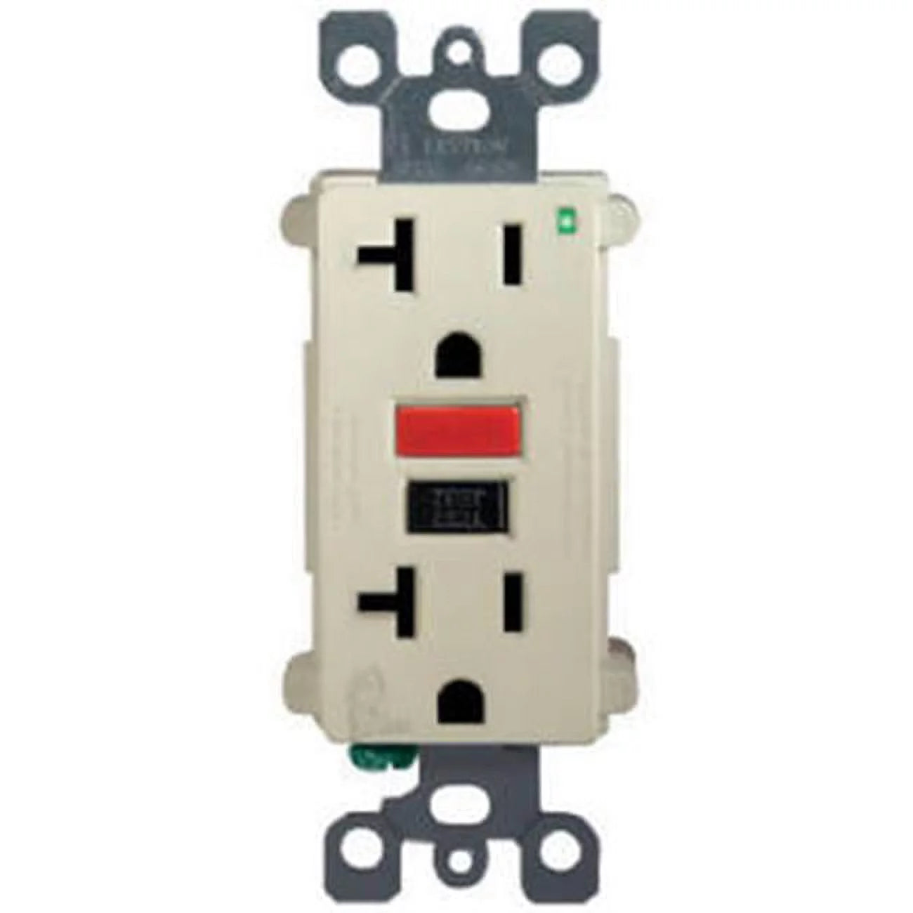 & Self 15A Outlet Test - Mfg Red Button, R11-Gfnt2-0Ri Ivory Black