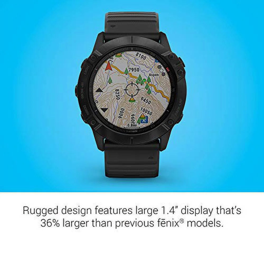 Premium and Pulse Pace Pro, Ox Mapping, Black Fenix Sensors, Grade-Adjusted Guidance 6X 010-02157-00 Features Garmin Multisport Music, Watch,