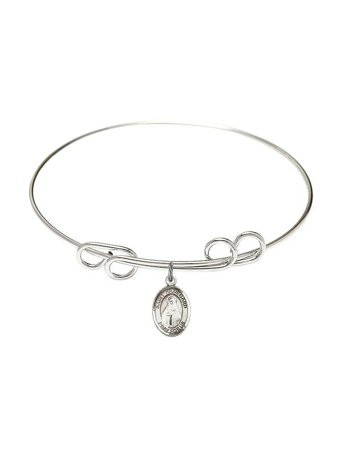inch Loop Hildegard Round Bingen St. Bangle von in Sterling Double Silver Bracelet 8 w/