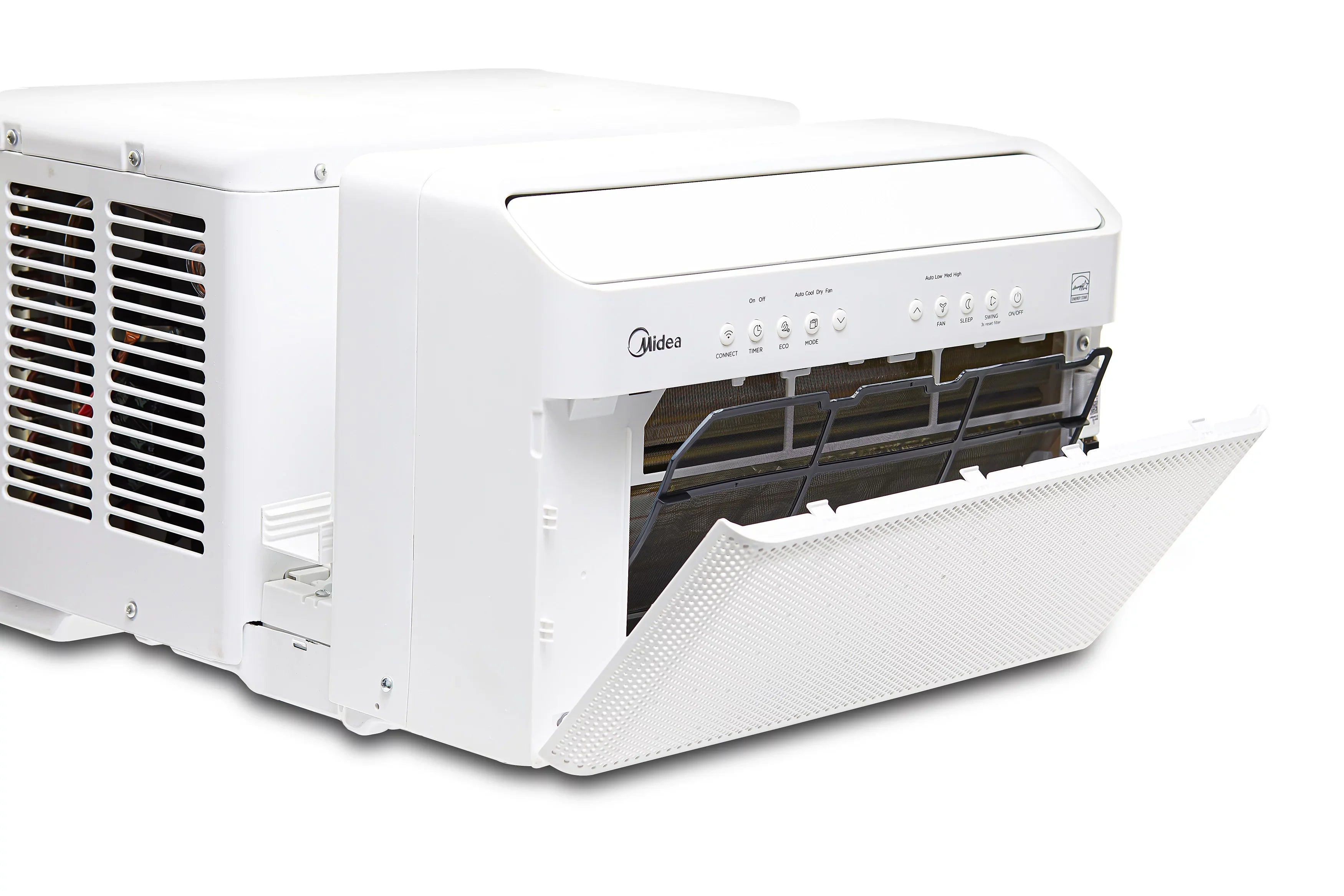 Restored Inverter Window 12,000 Savings, Air 35% Energy U-Shaped MAW12V1QWT Quiet, Conditioner, (Refurbished) Midea Extreme Smart