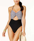 One-Piece (Black/White, Hula Cutout ) Swimsuit Women’s Honey