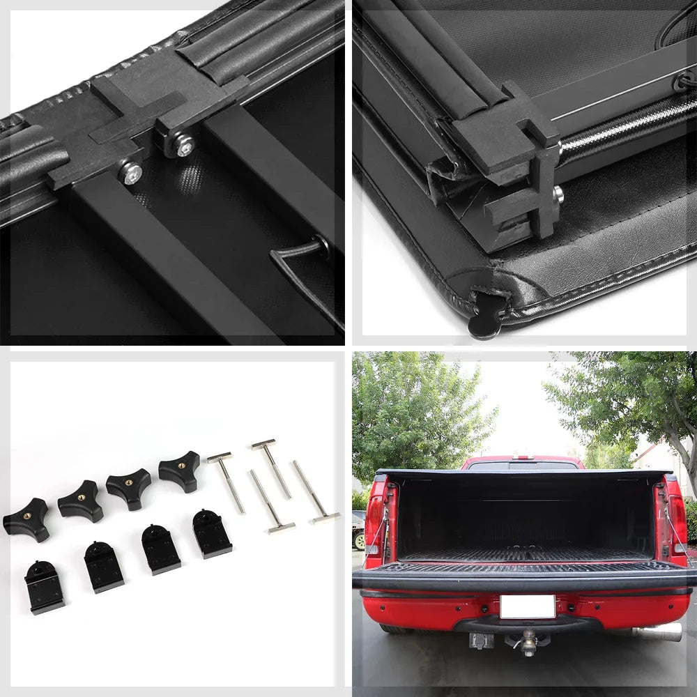 Soft Bed Top 5Ft select: FRONTIER Frontier Fits 2005-2019 Cover Tri-Fold NISSAN Truck Short Tonneau for 05-21 Fleetside