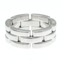 Pre-Owned Silver Stone Cartier Maillon Ring Band Fashion Ring White No (18K) Gold (Good) Panthère