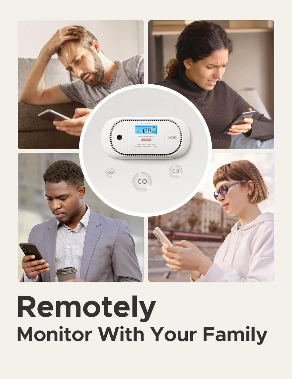 XC01-M, Smart X-Sense FS31 Accessory an Wireless 1-Pack Monoxide Works Base for Station, Detector X-Sense Carbon FS51 with Portable Smoke Detector Interconnected or SBS50 Alarm Kit,