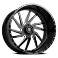 Black LUXXX Wheel 122.1CB Milled 1 LHD HD FORGED Gloss PRO -44ET HORNET 8X165 22X12