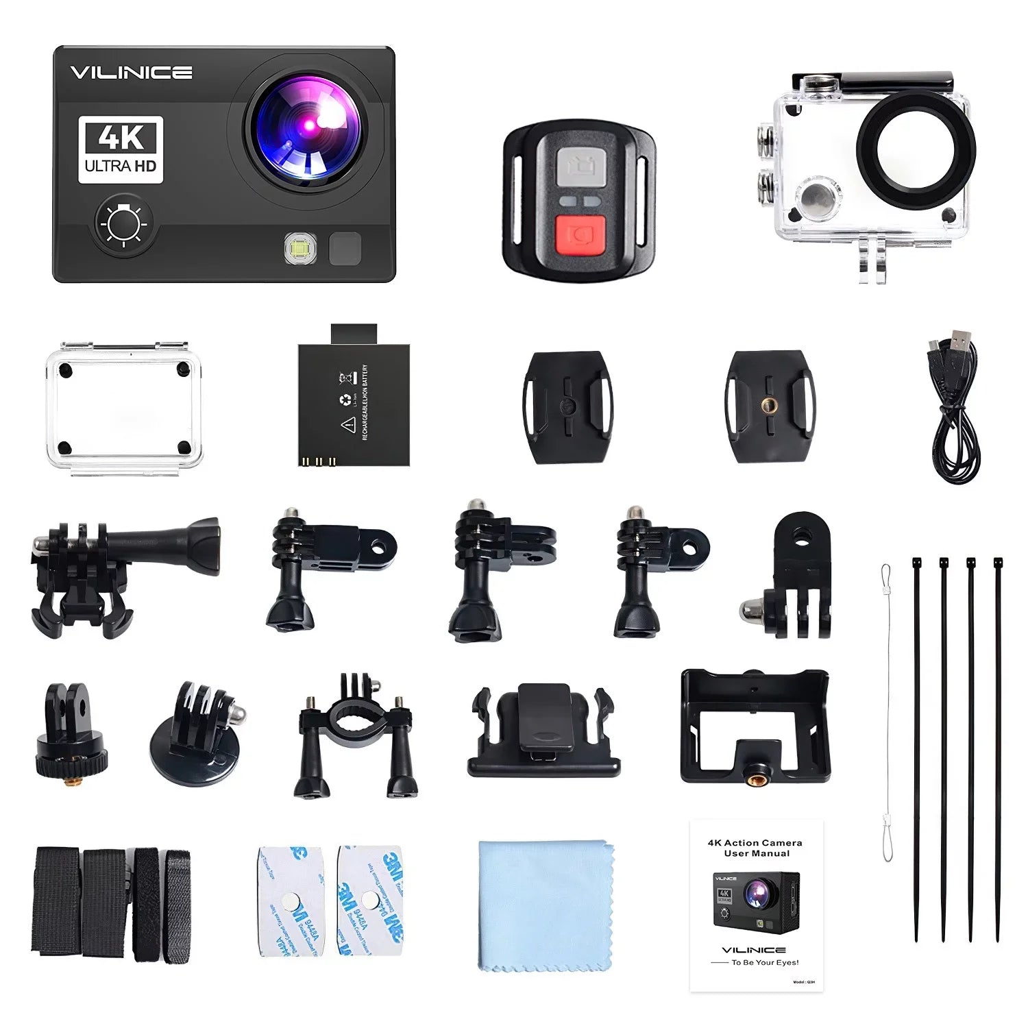 Camera 4K WiFi Camera Snorkeling, Moistureproof Travel Remote for Underwater Sensor, Sony Cameras Gift, for Camera, Case, Fits Sports Action 30m Camera Control with 16MP with