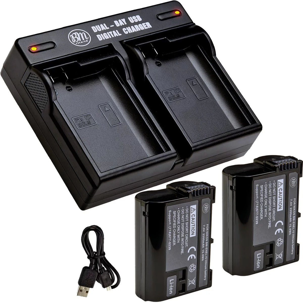 Z7 D780 Battery EN-EL15B BM D7100 D610 D600 and D810 for D850 D7000 Bay Nikon 2 D7200 Charger Dual V1 Batteries D500 D7500 1 Cameras Z6 D750 D800