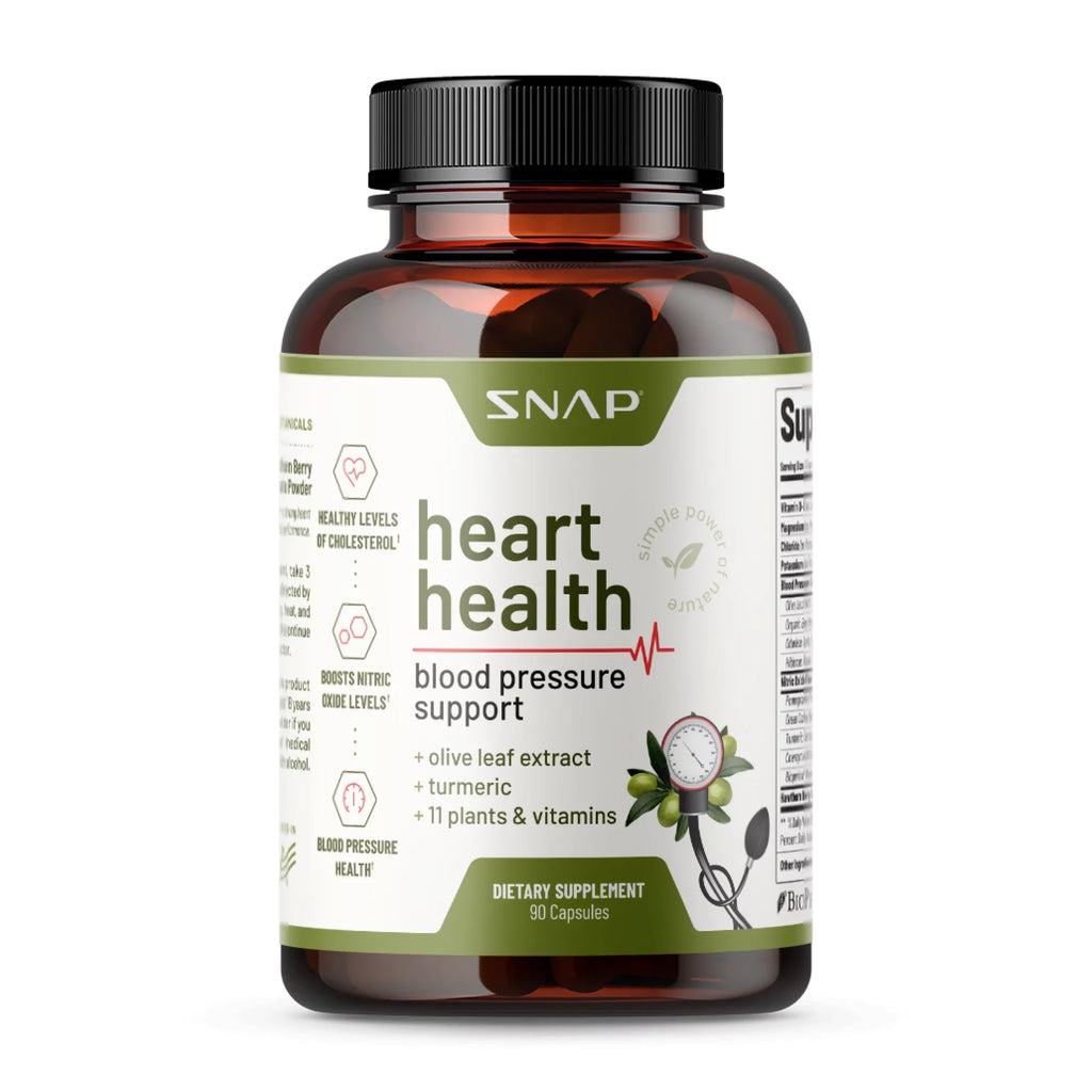60 Supplement Oxide 90 Nitric Bundle, Health Capsules Snap Supplements and + Heart Booster