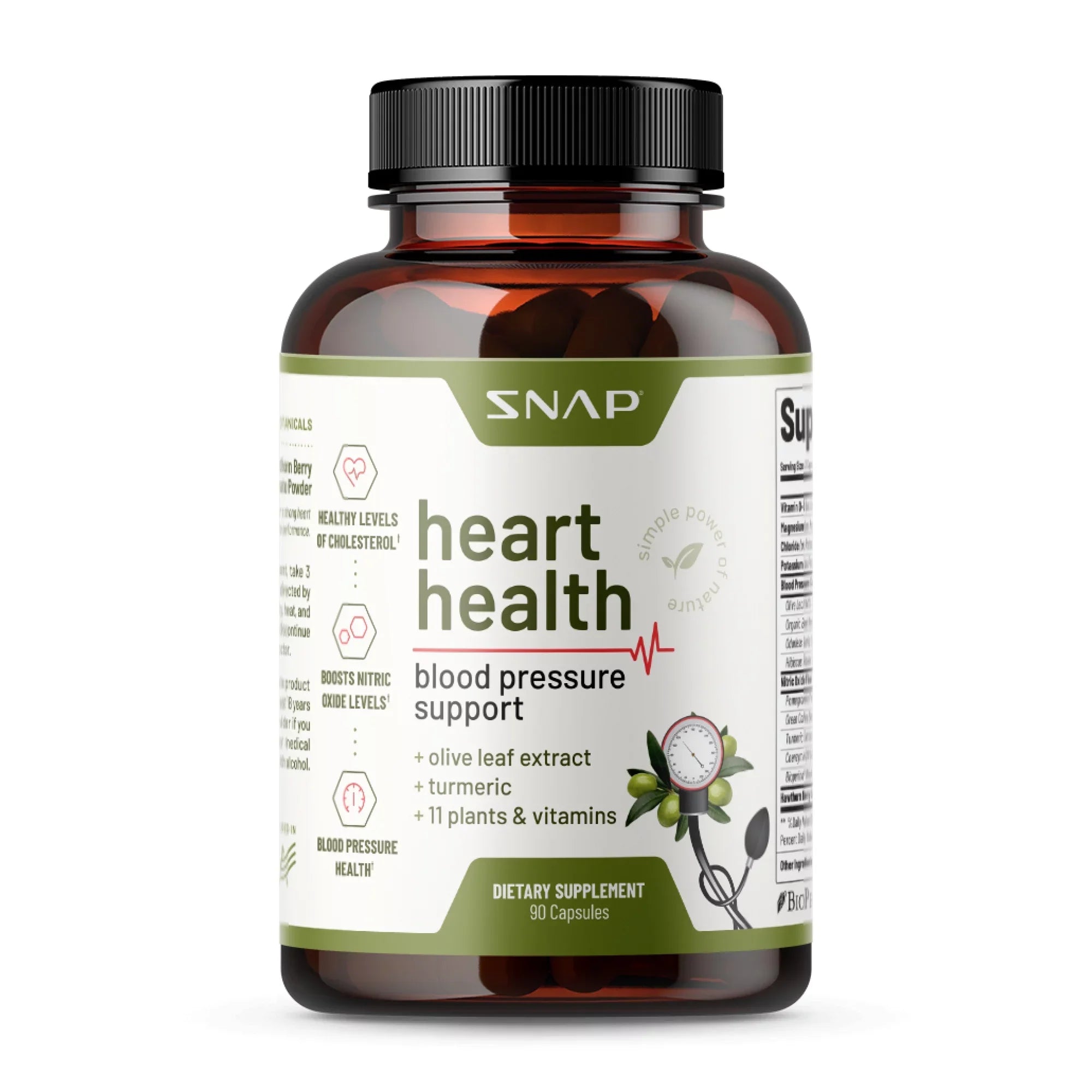 60 Supplement Oxide 90 Nitric Bundle, Health Capsules Snap Supplements and + Heart Booster
