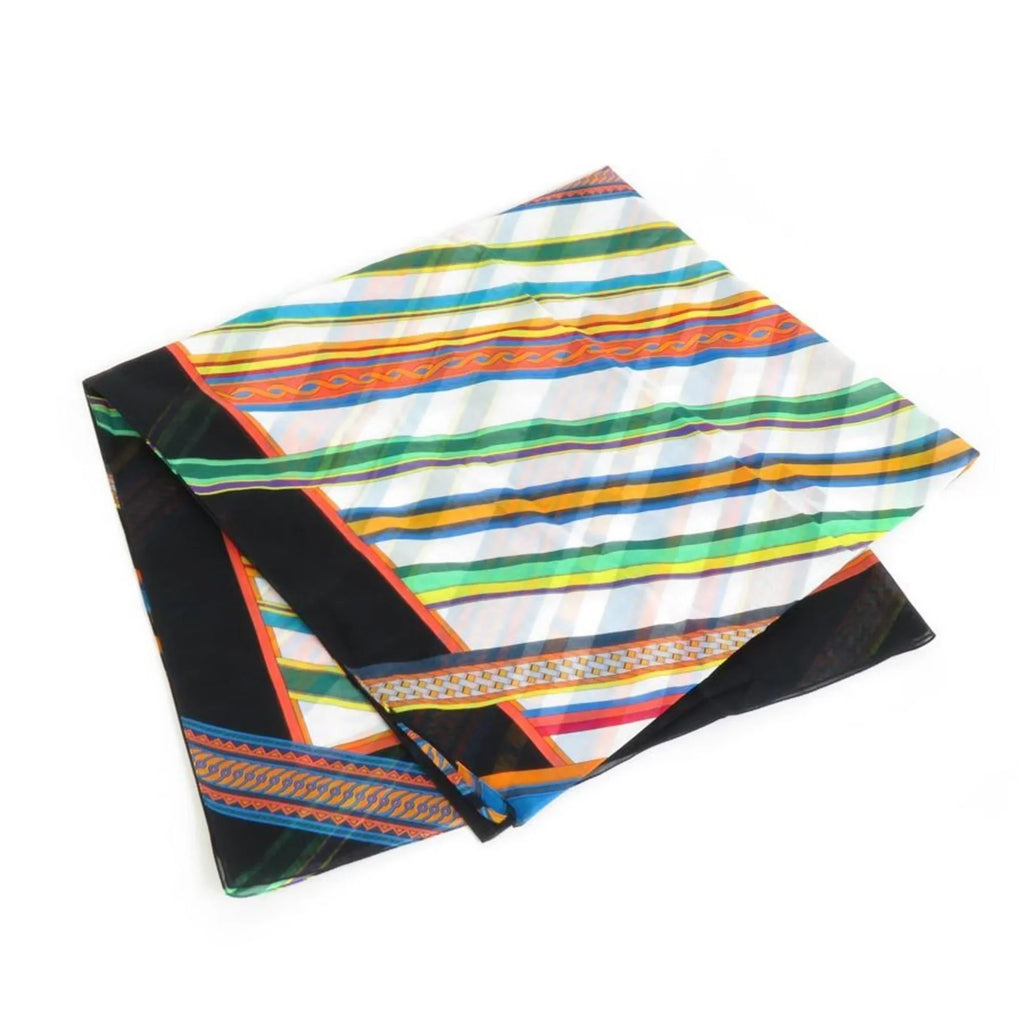 Muffler Pre-Owned Multicolor Women's Shawl Scarf Cotton (Good)