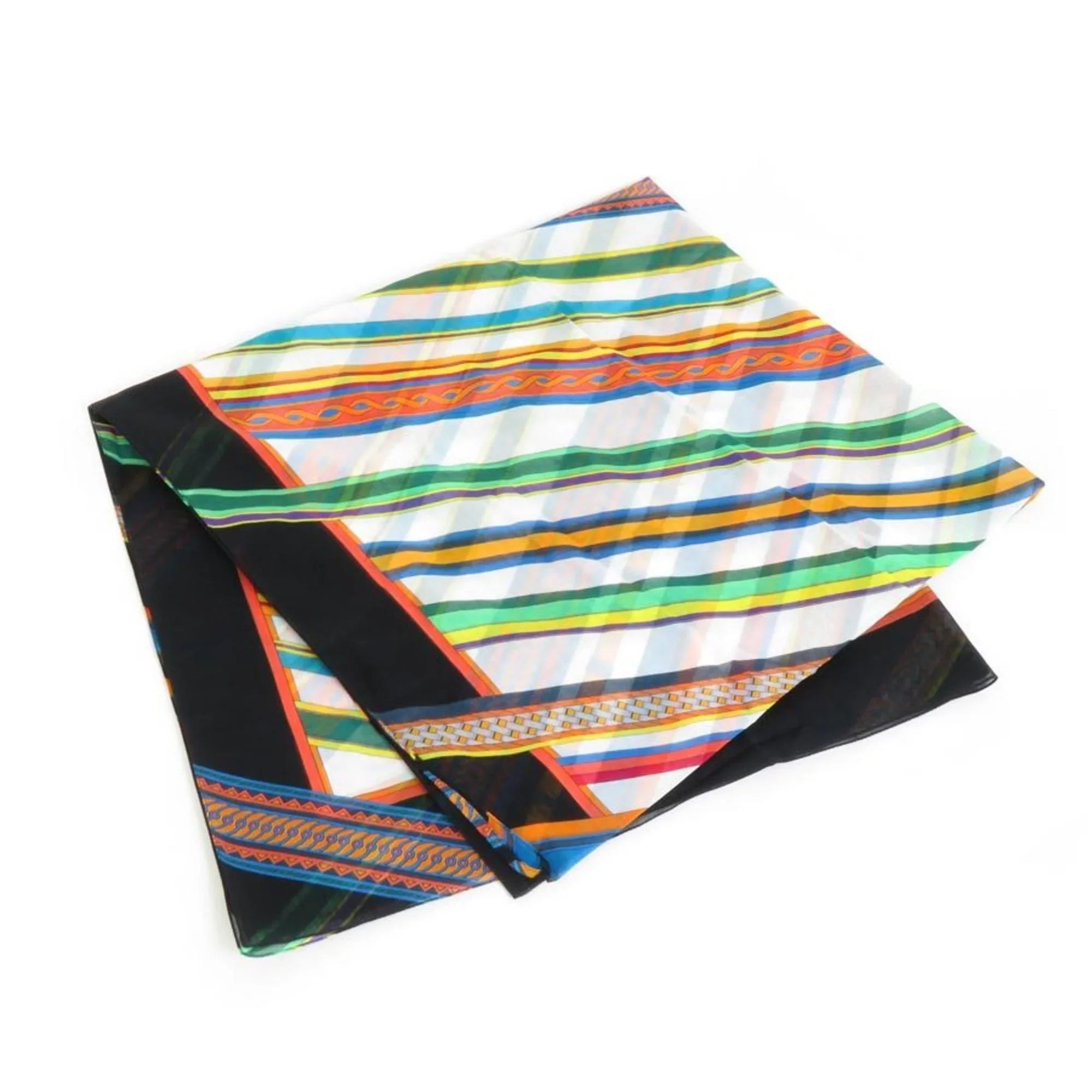 Muffler Pre-Owned Multicolor Women's Shawl Scarf Cotton (Good)