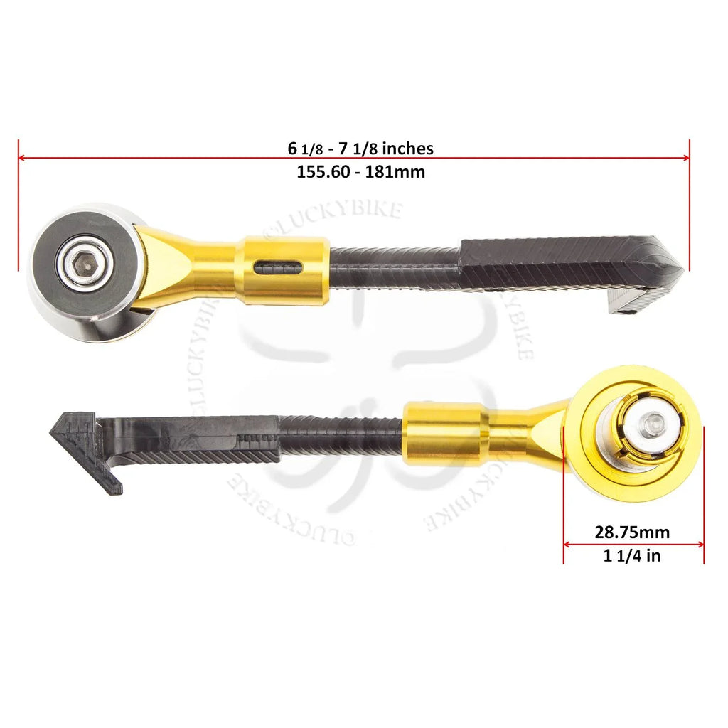 Gold Lever Hand & Block 7/8" 6mm Guard Universal Race End Bar