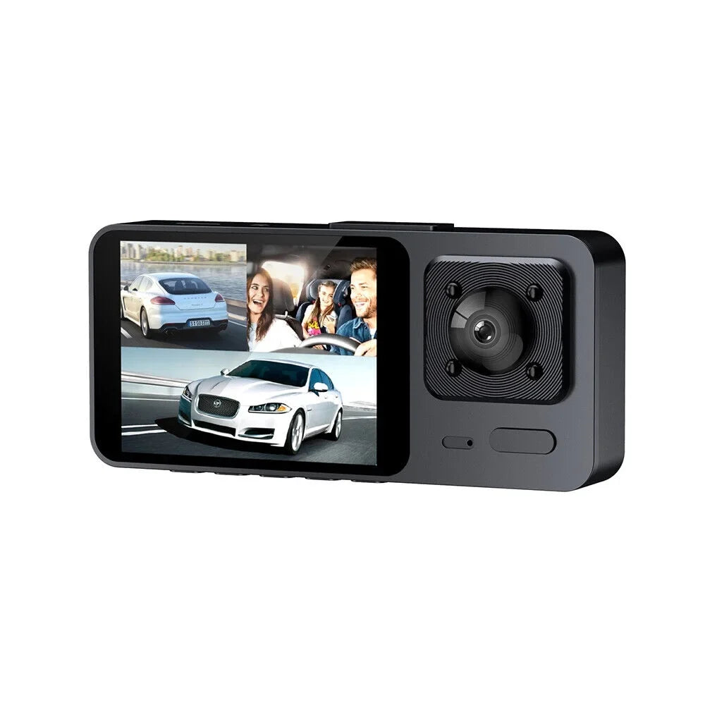 1080P Lens Car Dash Lens Camera 3 Video Cam G-sensor Dual Recorder Front/Rear/Inside