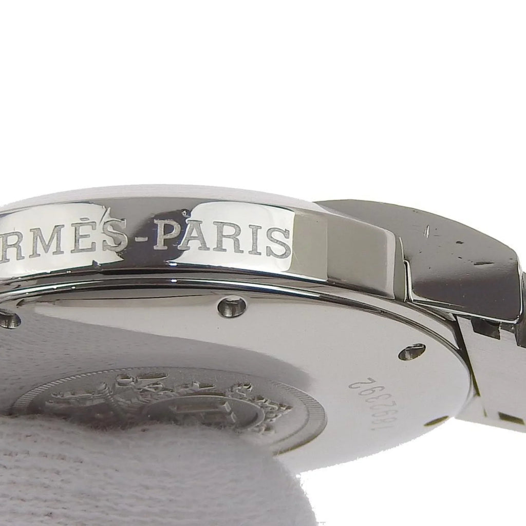 Made Pre-Owned Swiss (Fair) Nomad Quartz Steel Stainless Watch NO1.710 Hermes Silver Men's Dial Analog White Display
