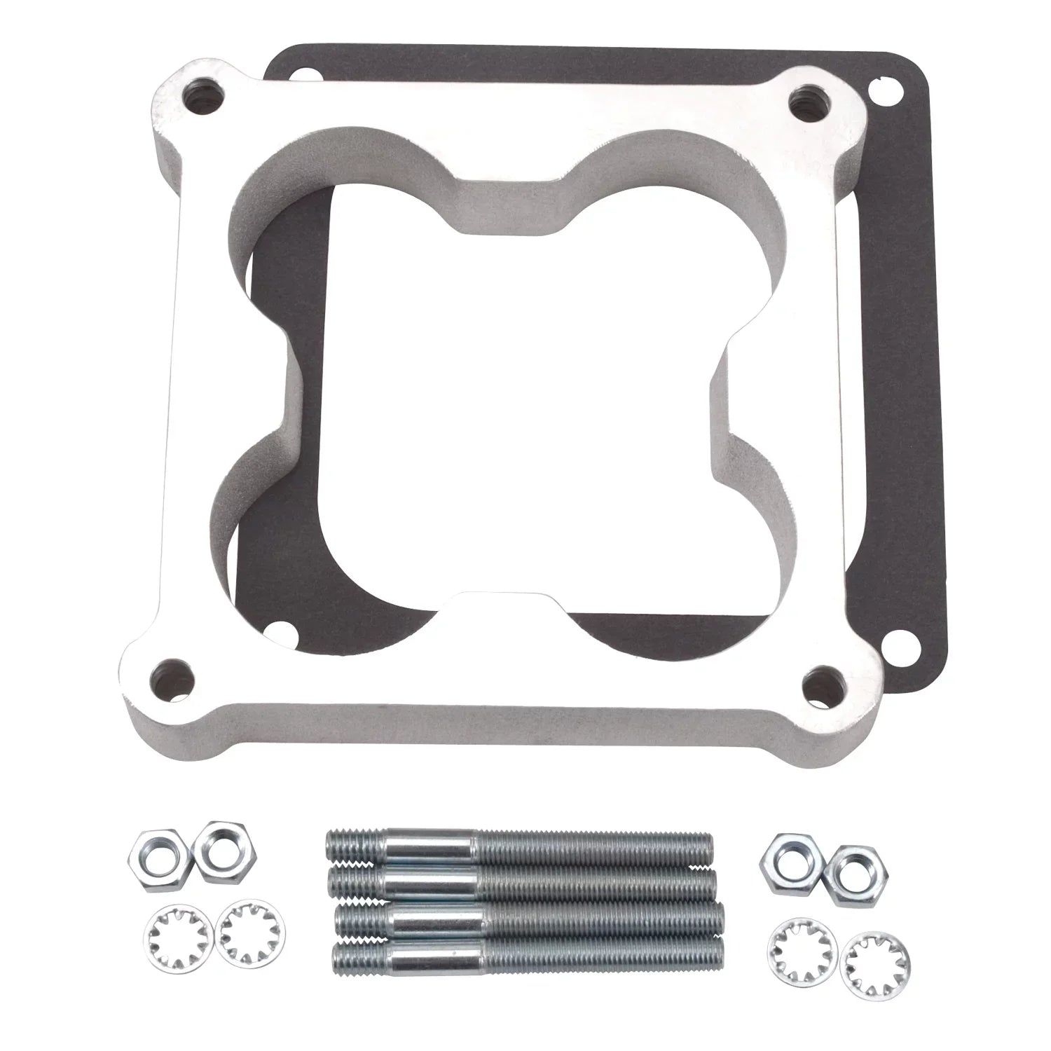 8724 Wood Laminate Carburetor Spacer Edelbrock Edelbrock Open 1/2 in Holley