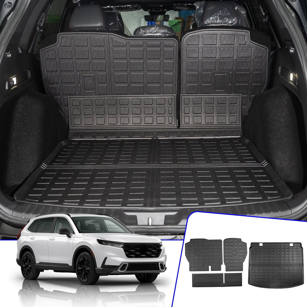 Trunk Honda Cargo Mats) (Fit Accessories Seat -V Upper Honda 2024 Cargo Protector 2023 with Liner Mat+Backrest Back Mat Trunk Deck, Mat Fits Shield Hybrid