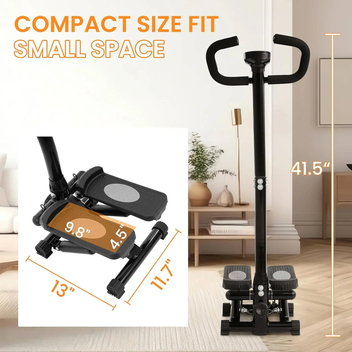 with Mini Stair Machine Stepper or Adjustable Fitness Handle Stepping Bands, Resistance Without Signature with Stepper